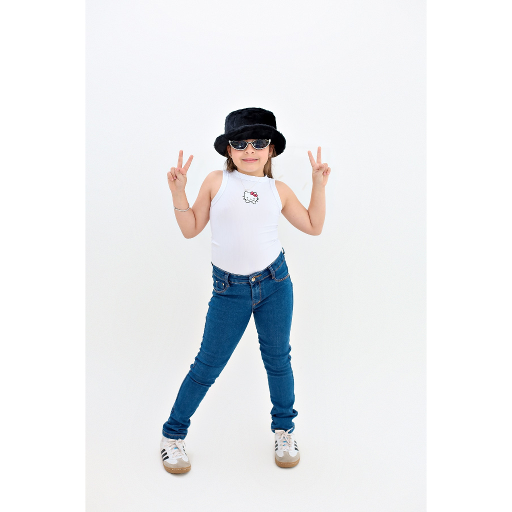 Calça Jeans menina Infantil juvenil Feminina com 