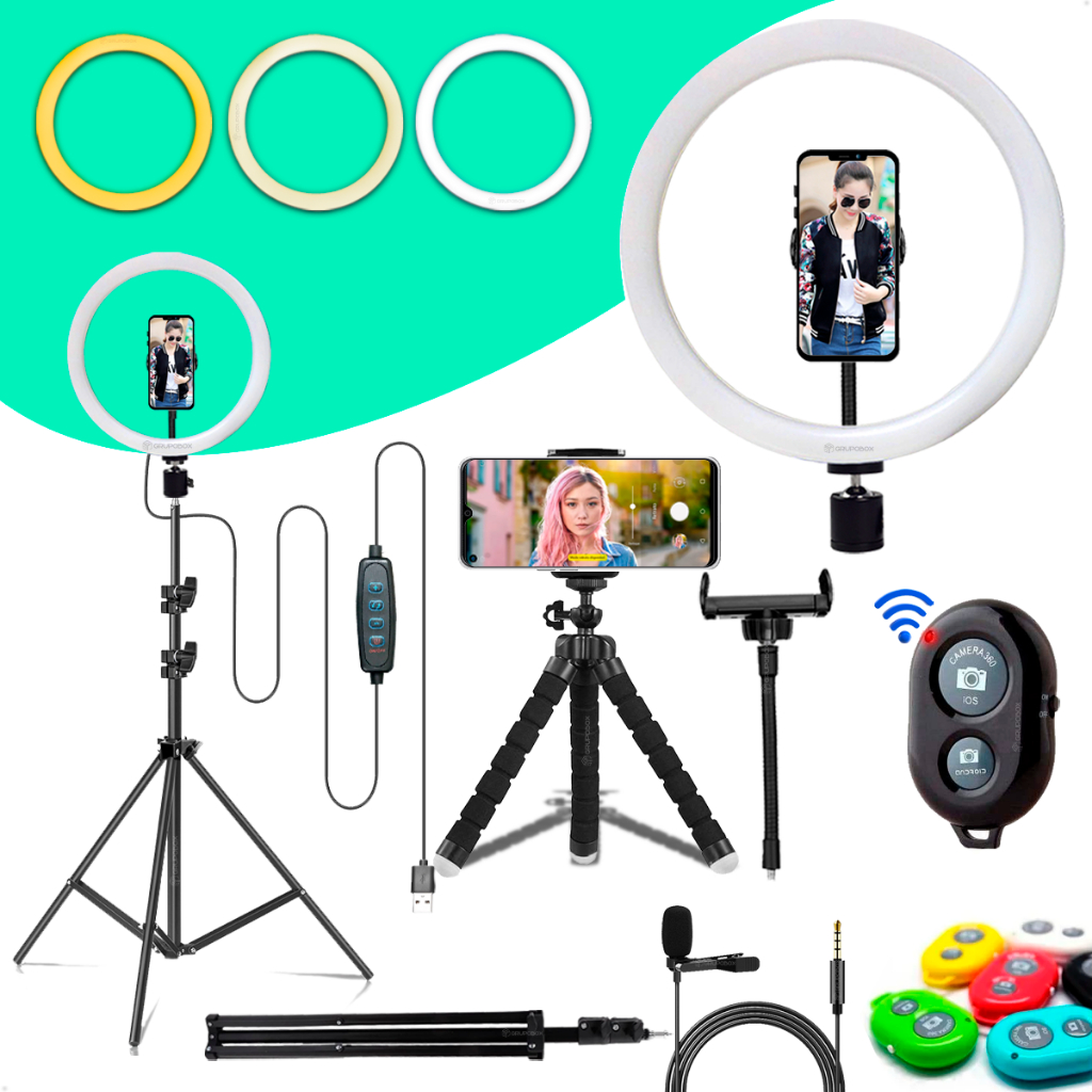 Kit Youtuber Ring Light 10 Polegadas Completo Ilum