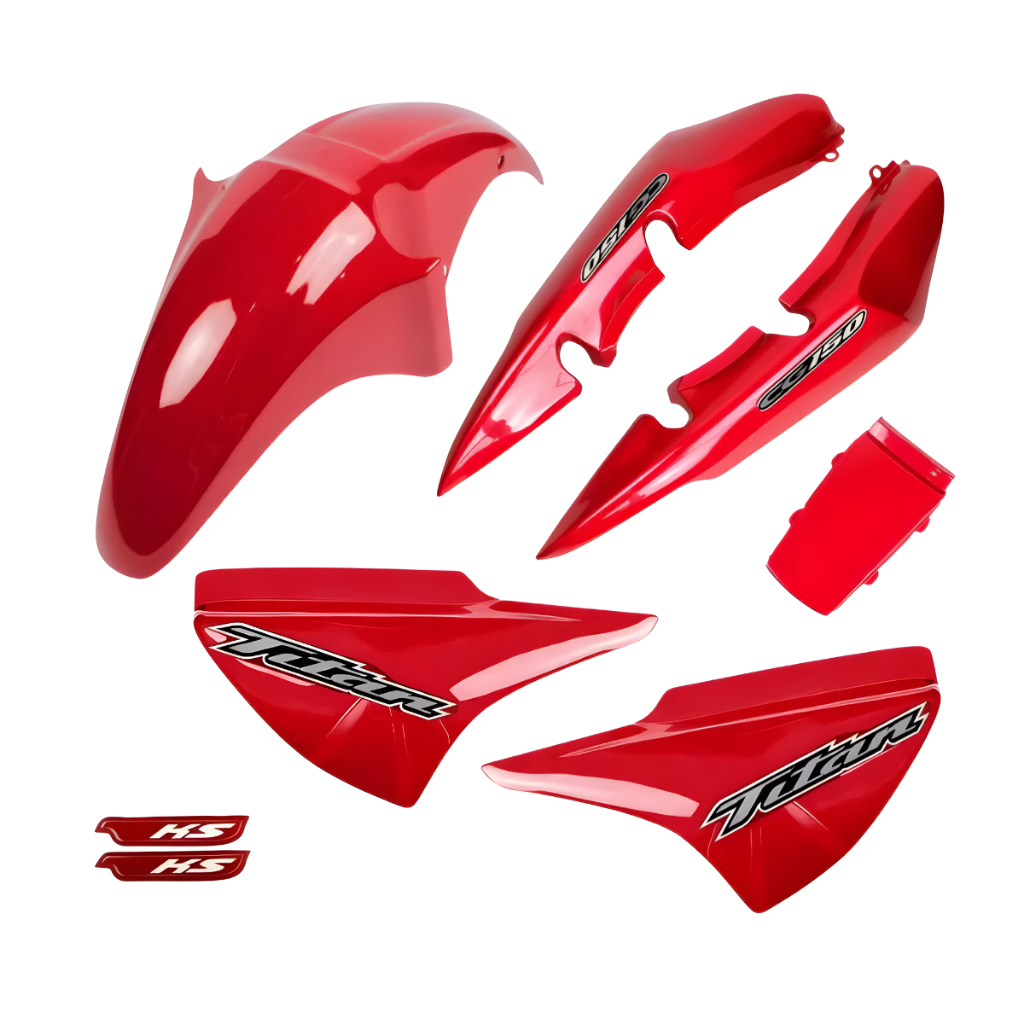 Kit Carenagem Titan 150 Vermelha 2004 2005 2006 20