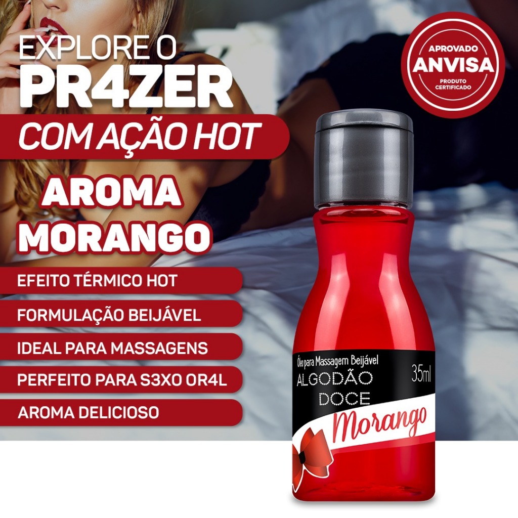 ÓLEO BEIJÁVEL COM SENSAÇÃO TÉRMICA  MASSAGEM 