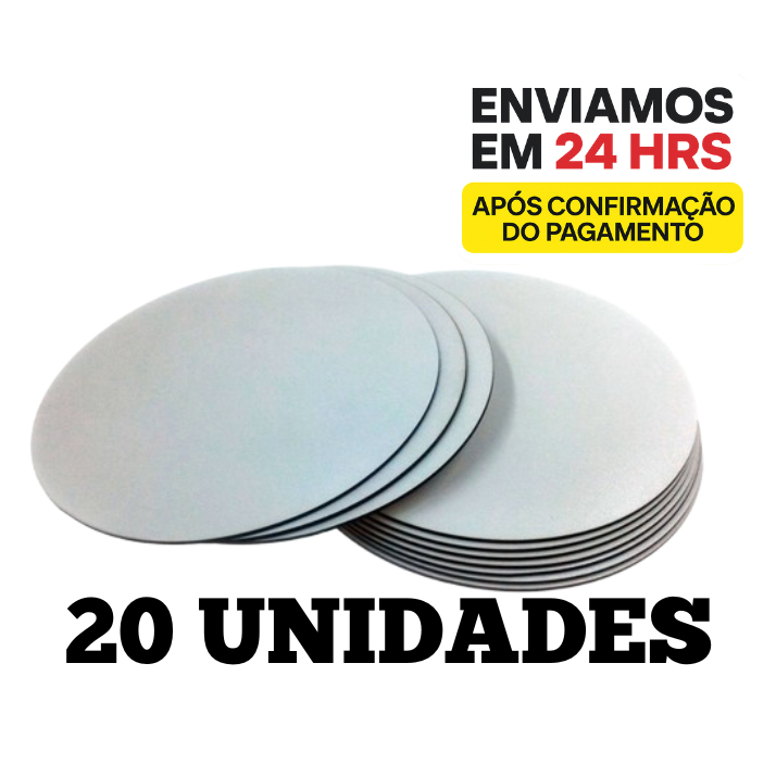 Kit Cake board com 20 unidades  para Bolo MDF  Tab