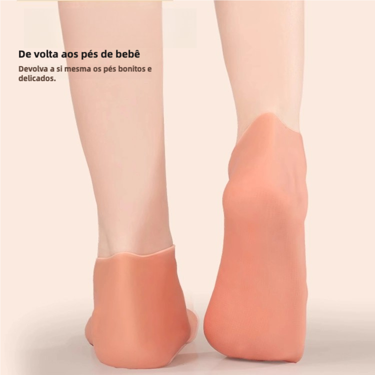 2 Pcs Meias De Silicone Para O Cuidado Dos Pés Ge