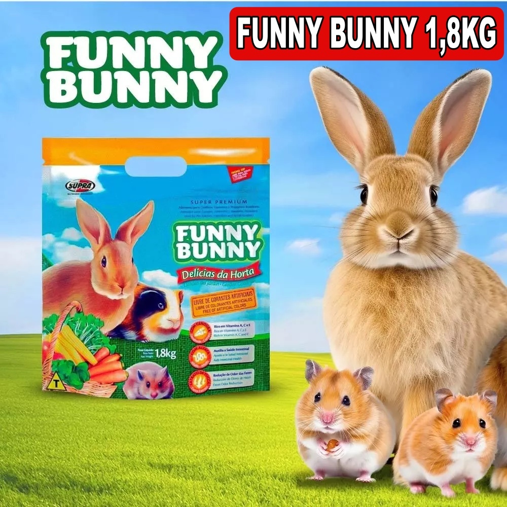 Funny Bunny 1,8Kg Delícias da Horta Ração para 