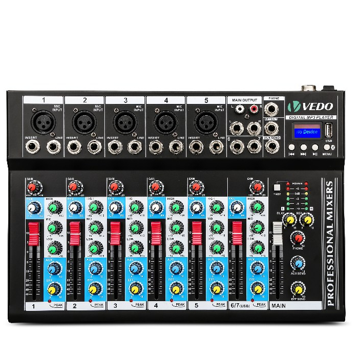 VEDO 7 Canais Console De Mixagem Profissional Mixe