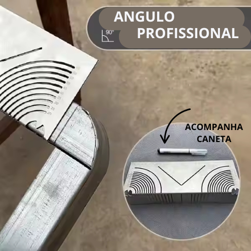 Angulo Para Marcação de Cortes em 90° para Alum
