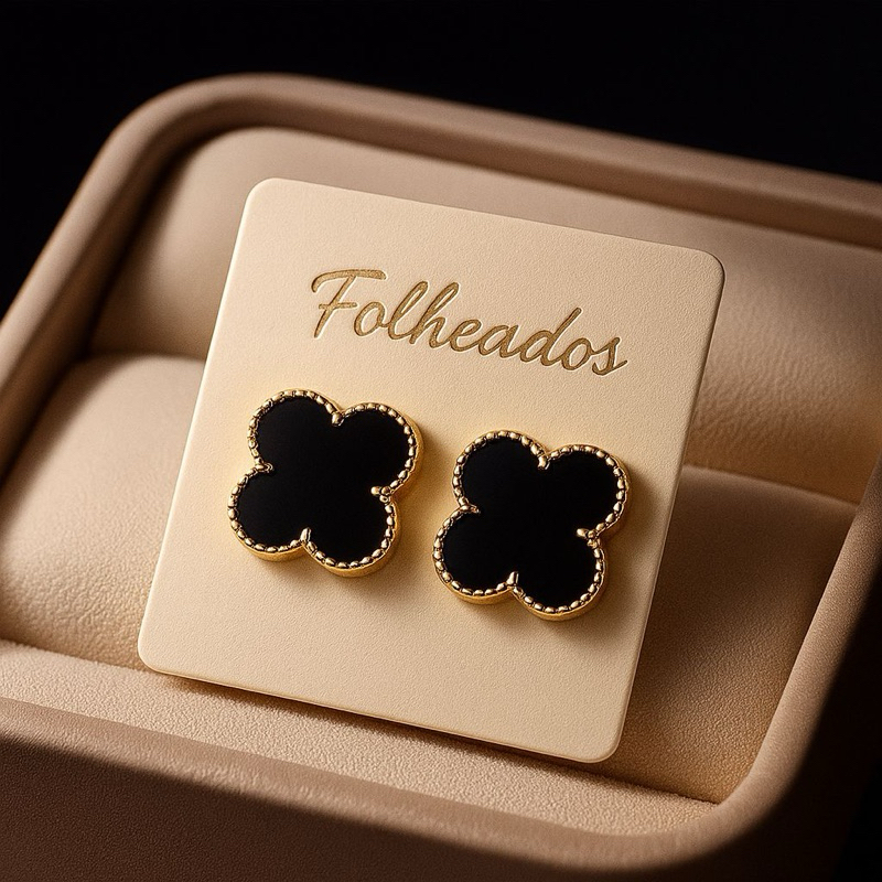 Brinco Trevo Estilo Vírginia