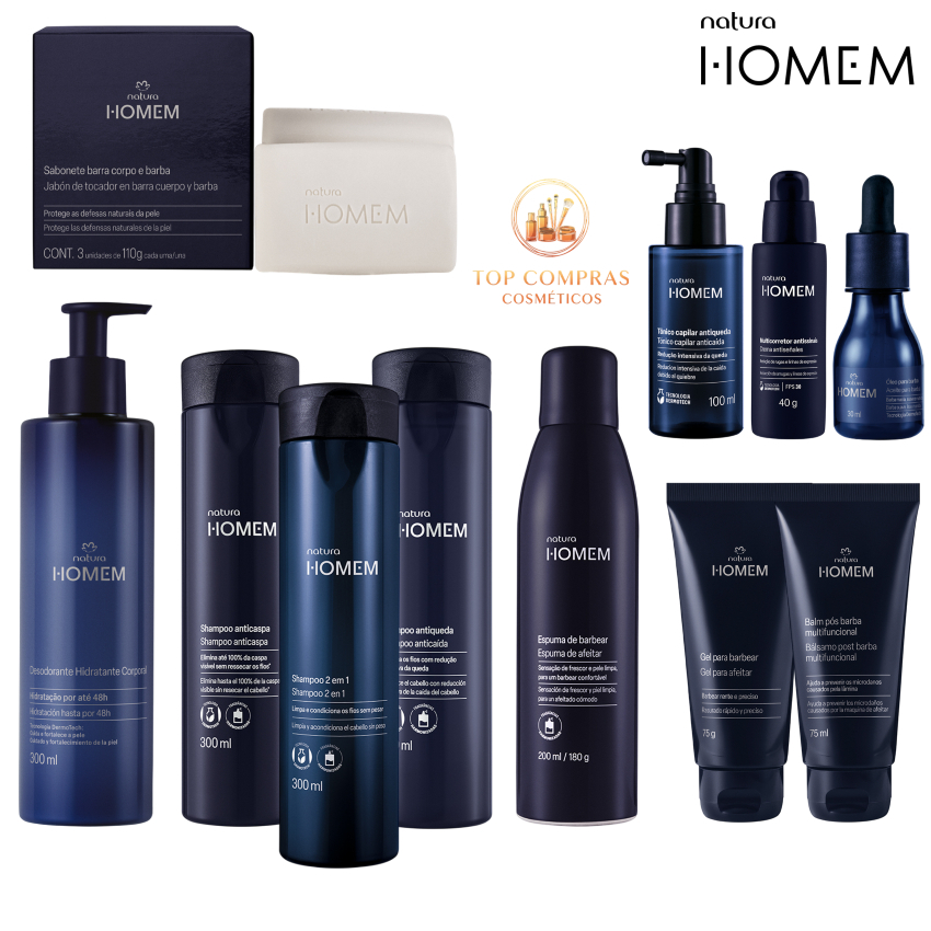 Linha Natura Homem – Sabonete em barra, Crem