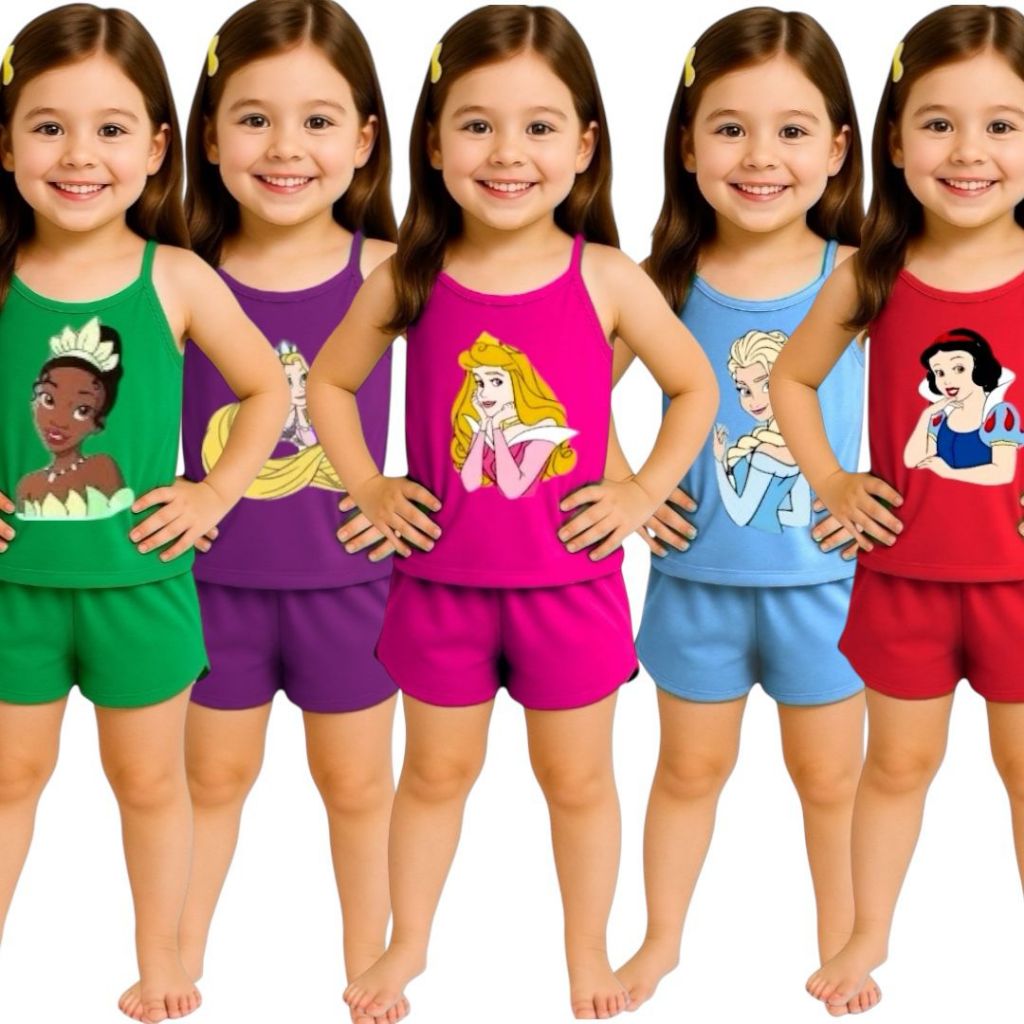 Pijama Infantil Feminino Curto Baby Doll Short Dol