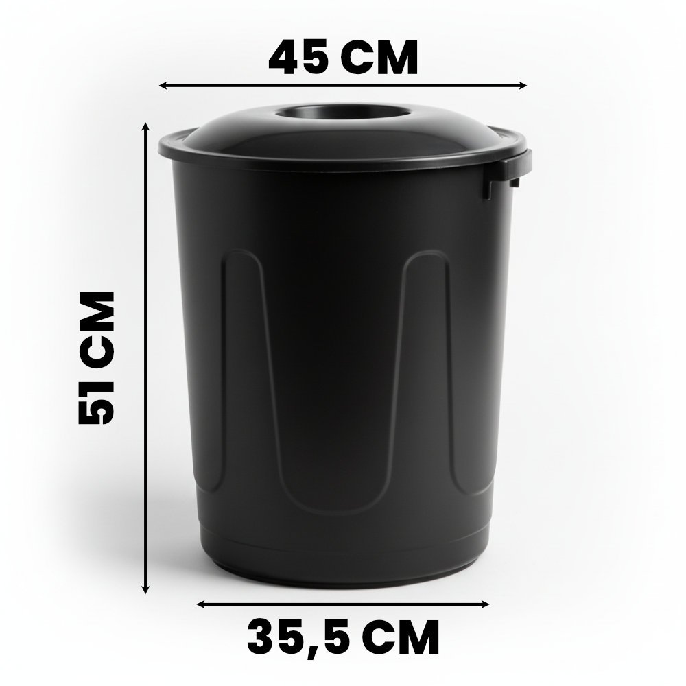 Cesto Lixeira Grande 60L Tampa Robusta Funcional P