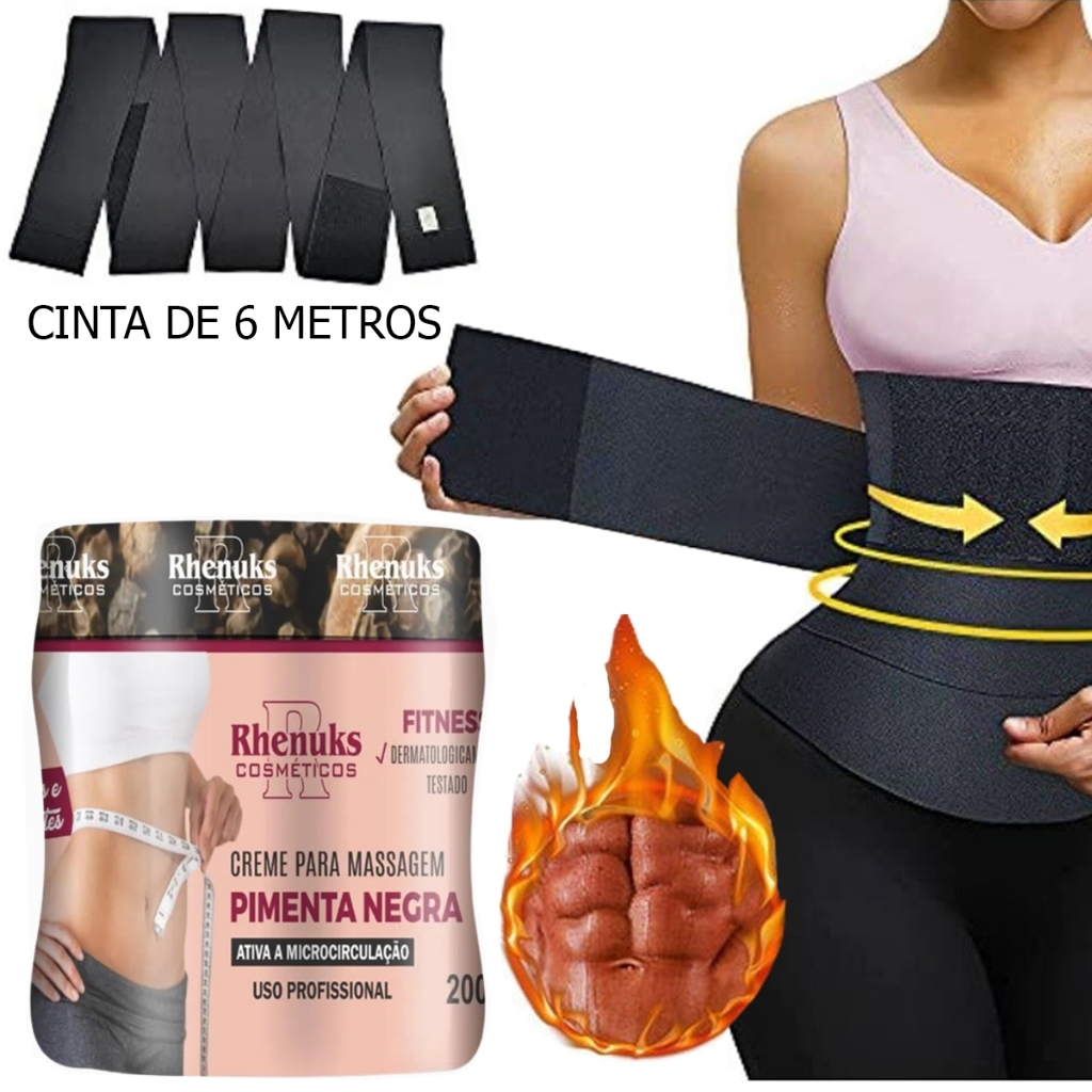 REDUTOR DE MEDIDAS  CINTA MODELADORA + CREME PIMEN