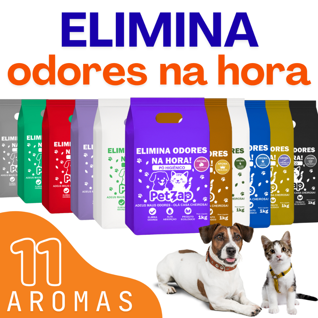 Pó Higiênico Eliminador de Odores para Cães e G