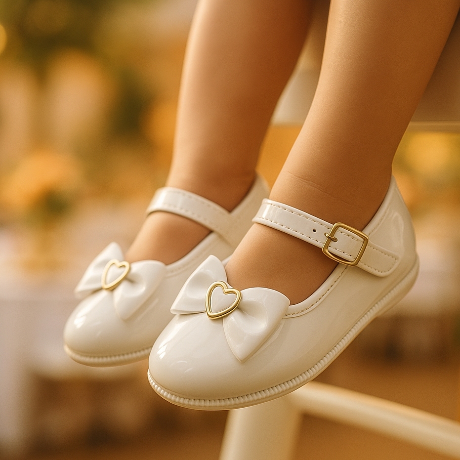 Sapatilha Bebê Infantil Feminina Verniz Laço Dam