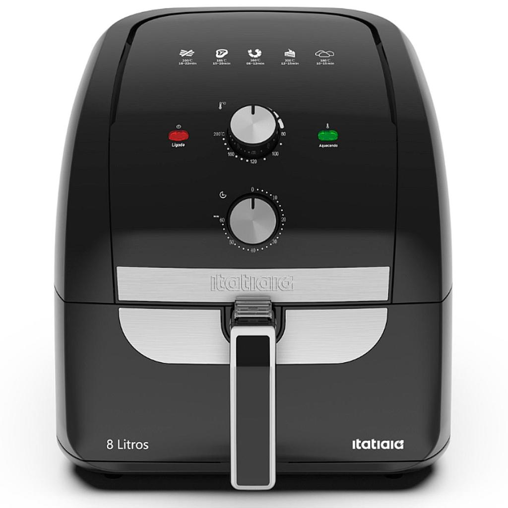 Fritadeira Elétrica Air Fryer Sem Óleo 8L Itatia