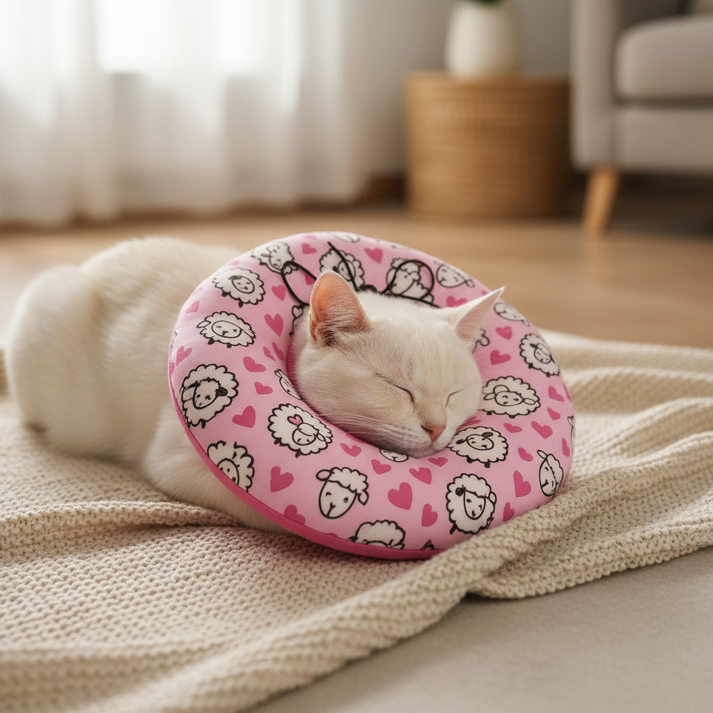 Colar Elizabetano Ajustável Macio Gatos E Cães P