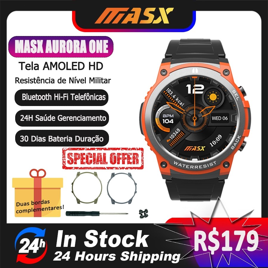 MASX Aurora One Smartwatch Relogios Masculino Relo