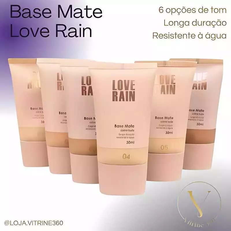 Base Mate Love Rain 30ml | Alta Cobertura, Longa D