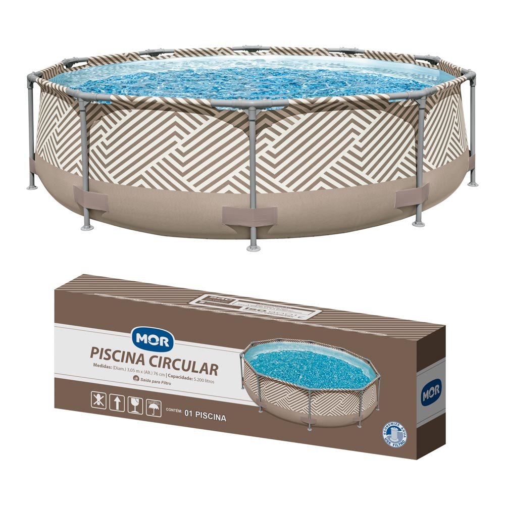 Piscina Redonda Estrutural PVC 5200 Litros 3.05 x 