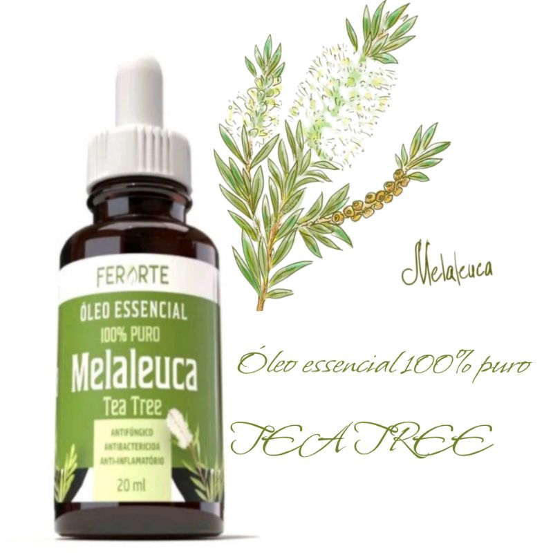 Óleo essencial de melaleuca tea tree 20ml micose,