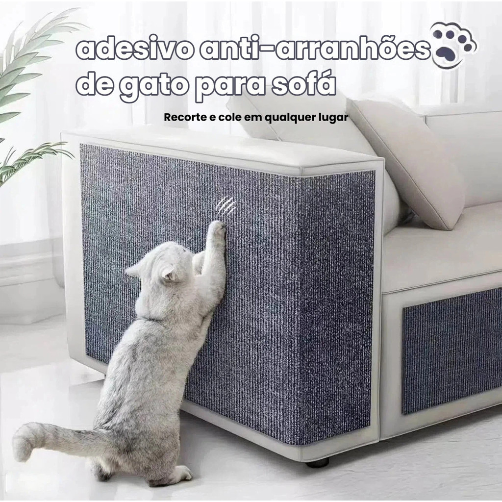 Protetor Adesivo Arranhador para Gato Evite Danos