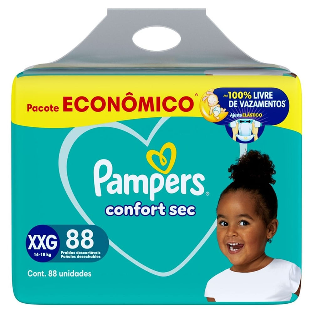 Fralda Descartável Pampers Confort Sec XXG 88 Uni