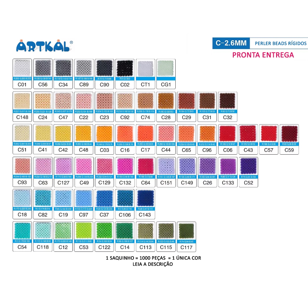 Perler Hama Beads 2,6mm Rígidos – de 5 a 20