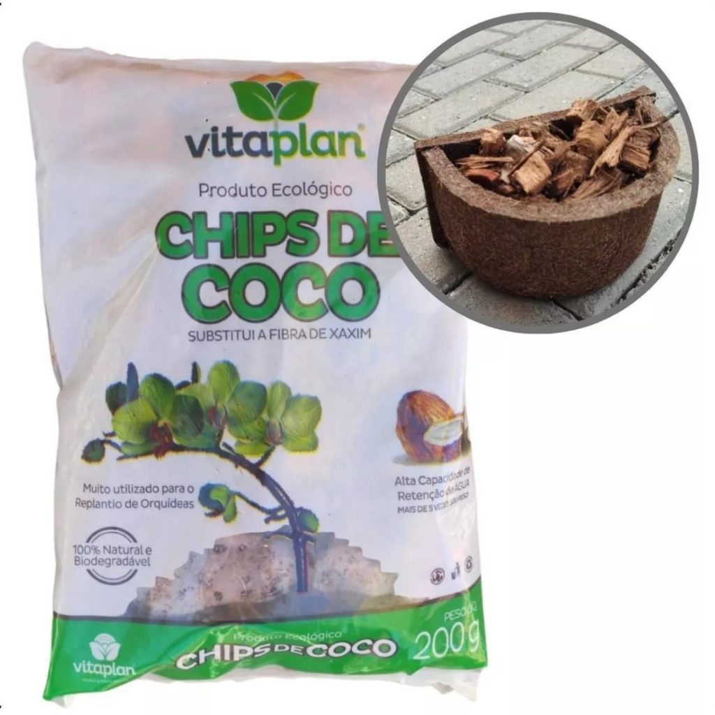 Chips Coco Para Vasos Canteiros Jardim 200g –
