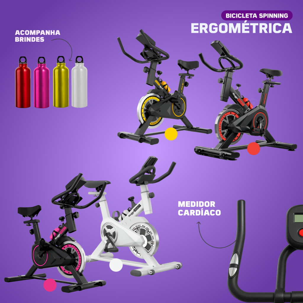 Bicicleta Spinning Ergométrica Semi Profissional 
