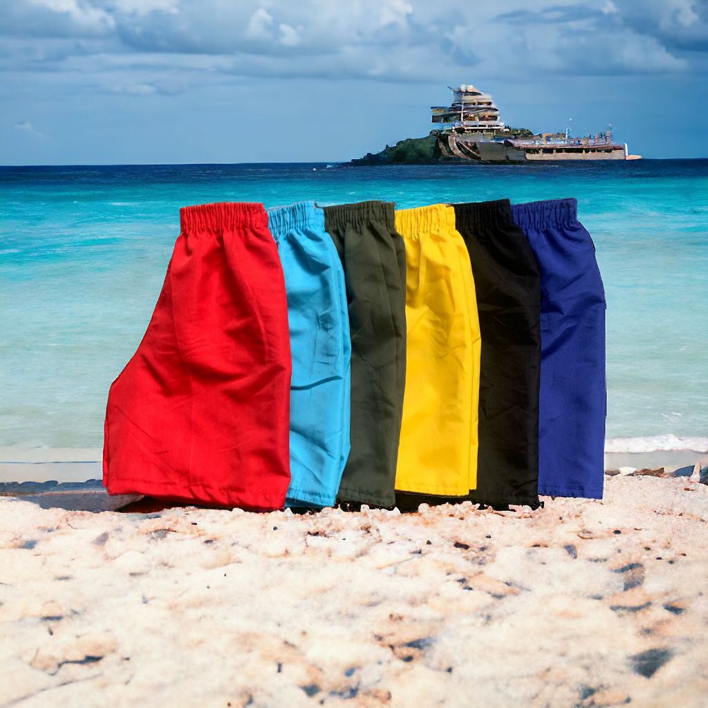 Kit 3 Bermuda Infantil Tactel Shorts liso Menino T