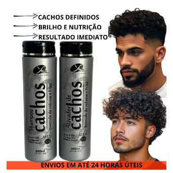 Kit Ativador de Cachos Masculino Brilho Definiçã