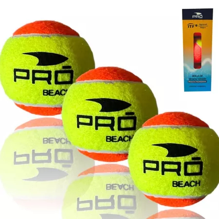 Kit 3 Bolas Beach Tennis PRO Na Caixa Bolinha Teni