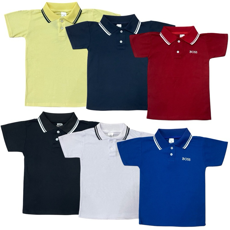Camisa Polo Menino Infantil Básica Com Gola Manga