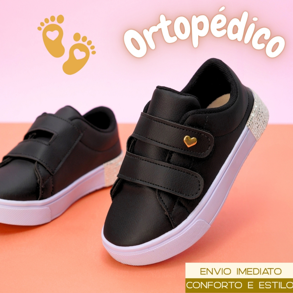 Tênis Infantil Feminino Escolar Versátil com Vel