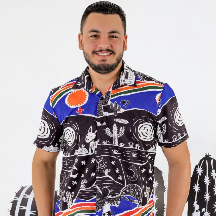 Camisa de botão Estampada Cordel Recife Olinda Pe