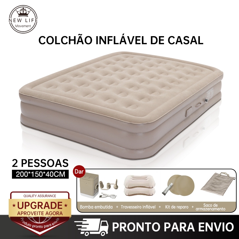 Colchão Inflável Queen Casal Cama De Campanha Bo