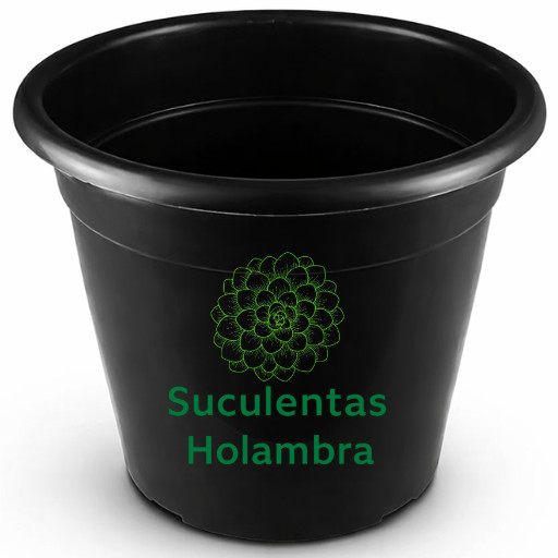 Kit 5 Vasos Redondos Grande Preto 15 Litros Horta 