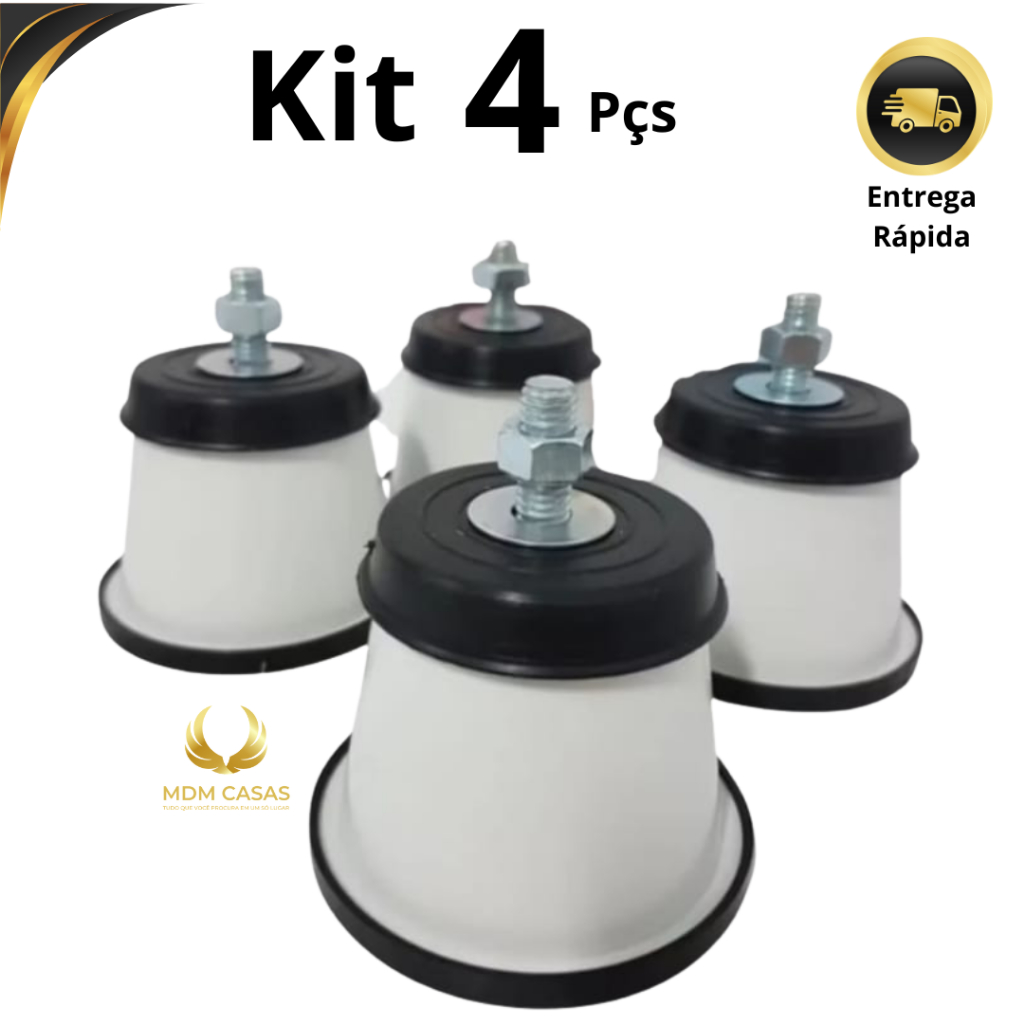 Pés de Fogão Geladeira com Rodinhas Universal Mu
