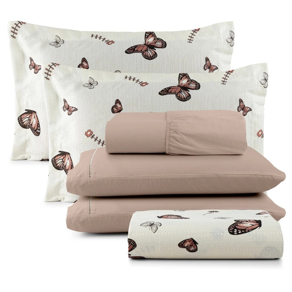 Kit Cobre-Leito Piquet Queen 6 Peças  Conforto, Q