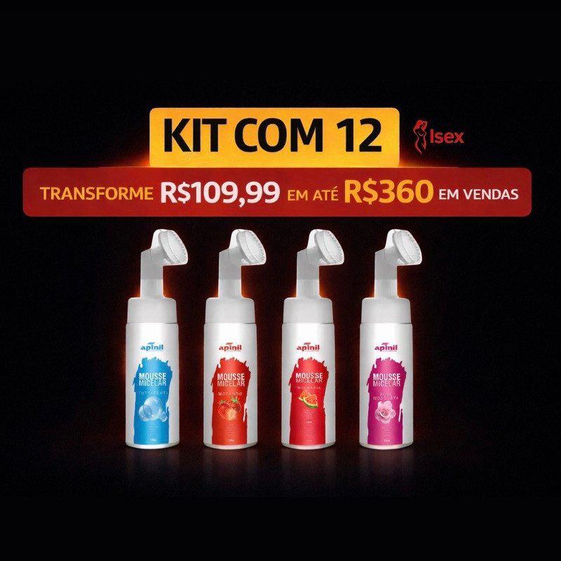 Kit com 12 Sabonetes Facial Mousse Espuma De Limpe