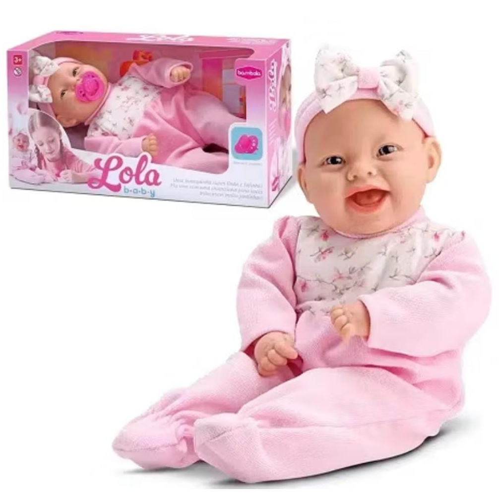 Boneca Com Chupeta Lola Baby Menina Brinquedo R