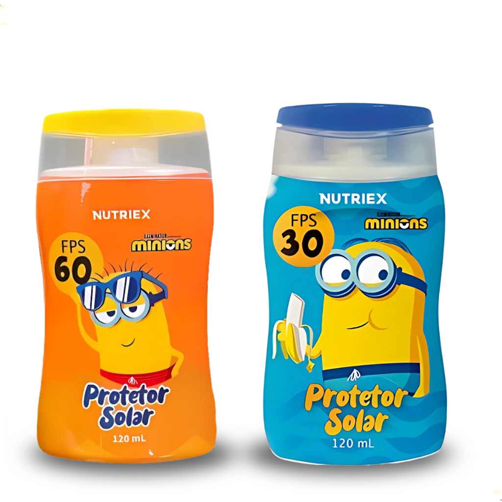 Protetor Solar Minions FPS 30 e FPS 60 p/ Criança