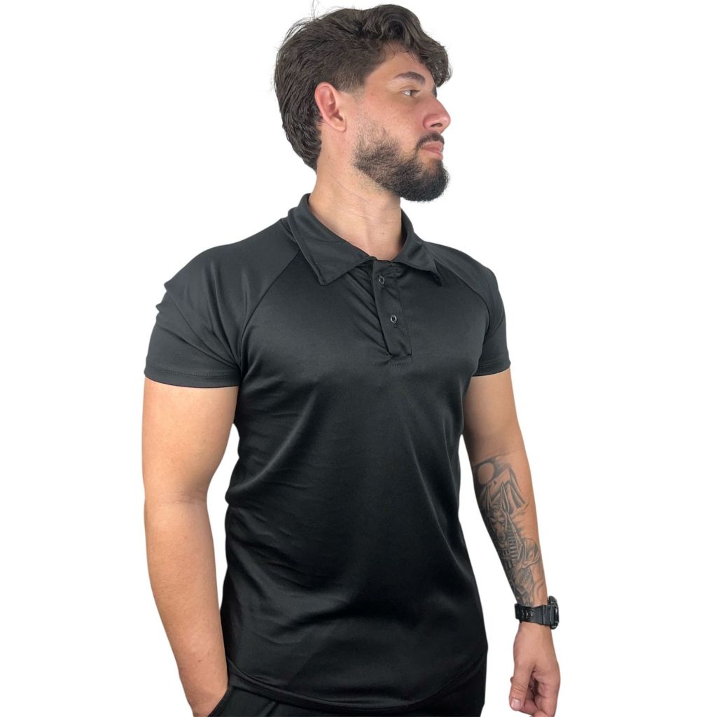 Polo Masculina Dry Fit Academia Camiseta Treino Fi