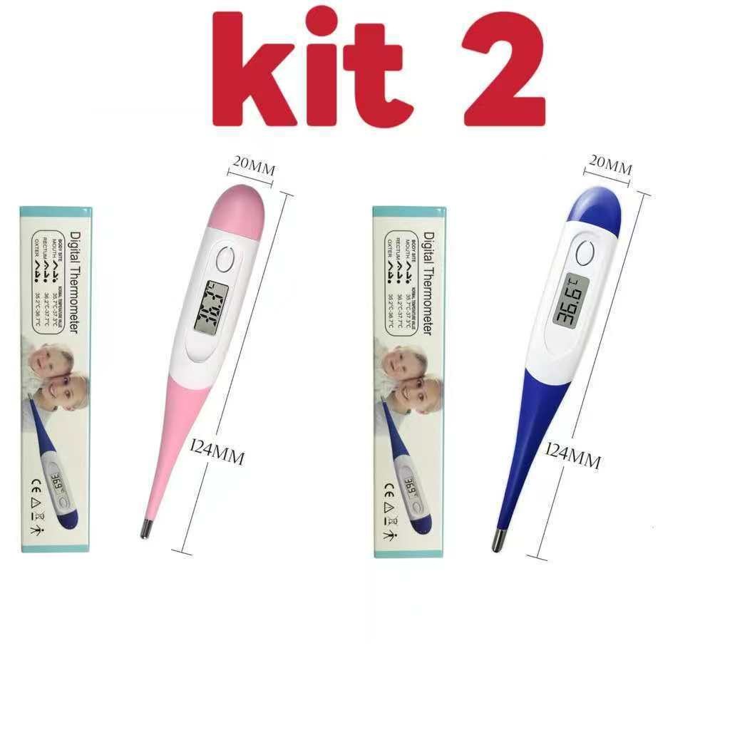 kit 2 Termômetro Clínico Digital com Ponta Flex�
