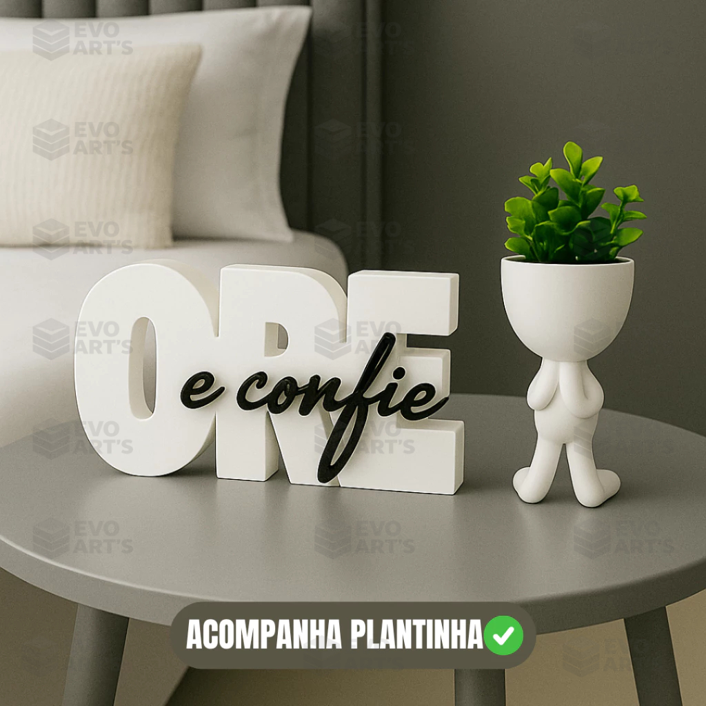 Letreiro decorativo moderno cantinho da oração c