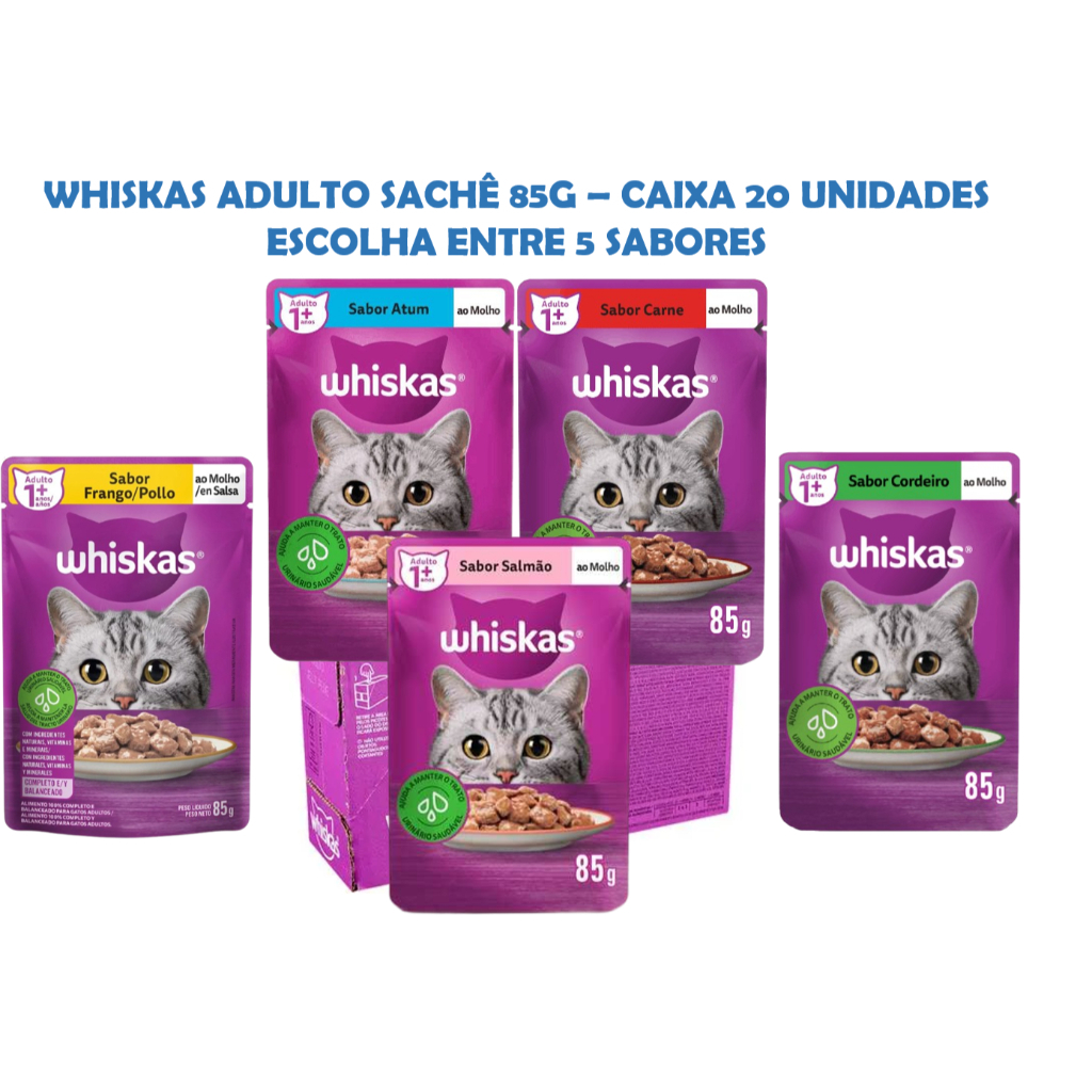 Ração Úmida Whiskas Gatos Adultos Sachê Ao Mol