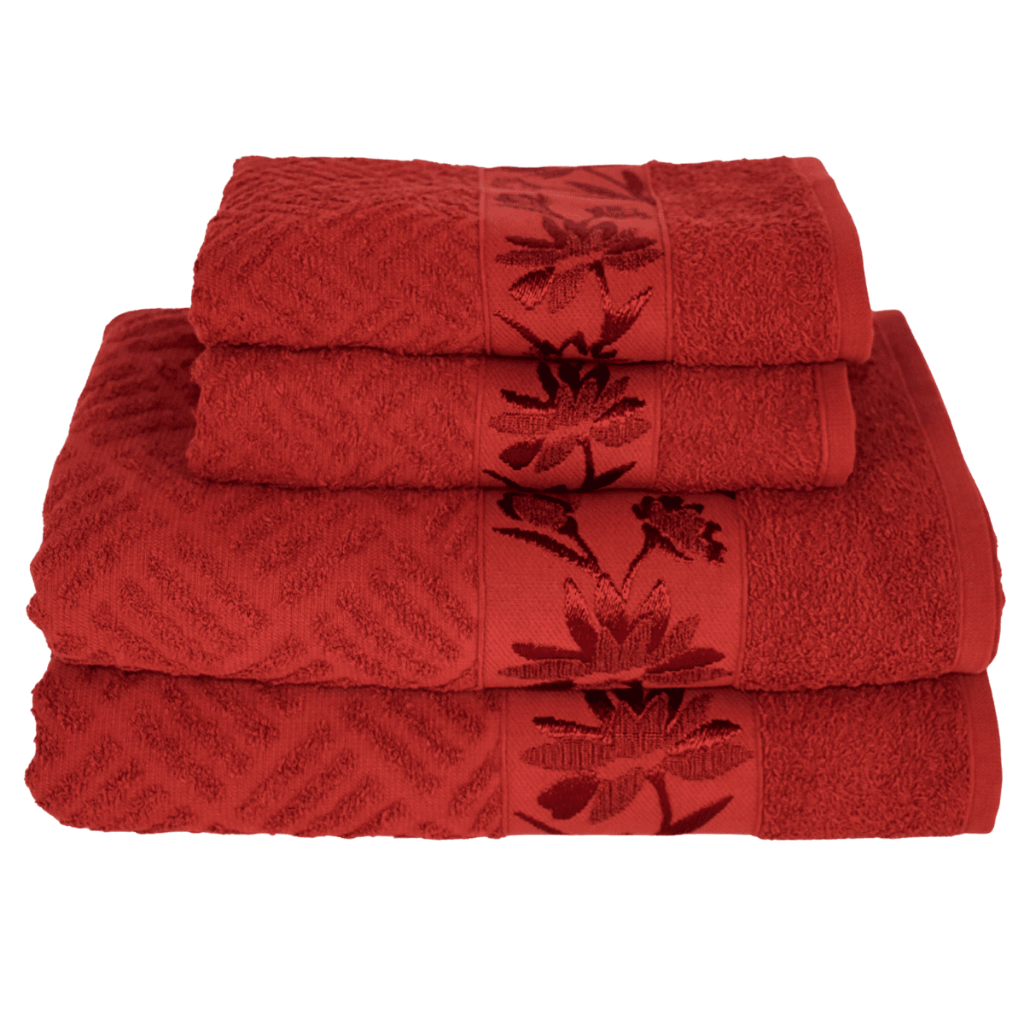 Kit 4 Toalhas Olympia 2 Banho + 2 Rosto 100% Algod