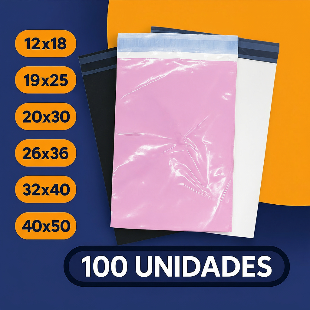 Kit Envelope de Segurança com 100 Unidades Embala