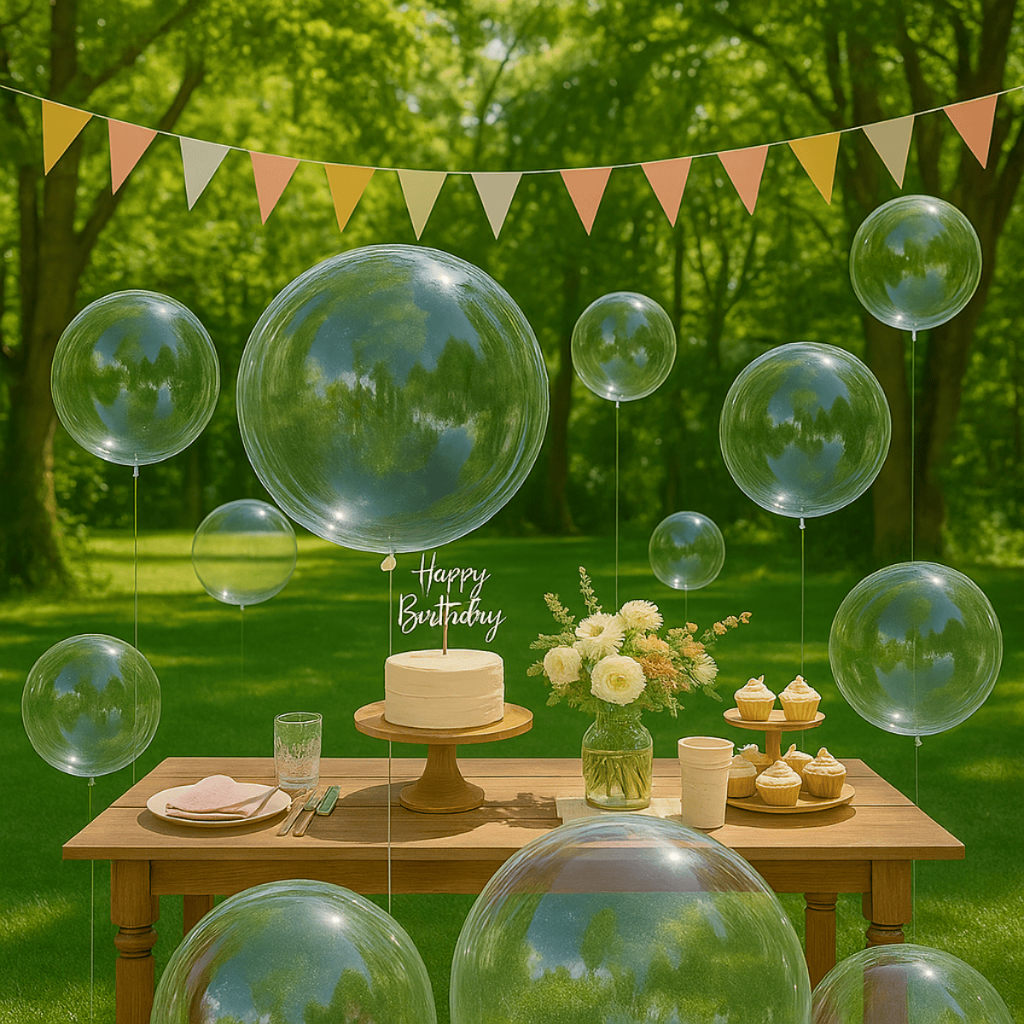 Kit 50 Unidades Balão Bubble 24 Polegadas Transpa