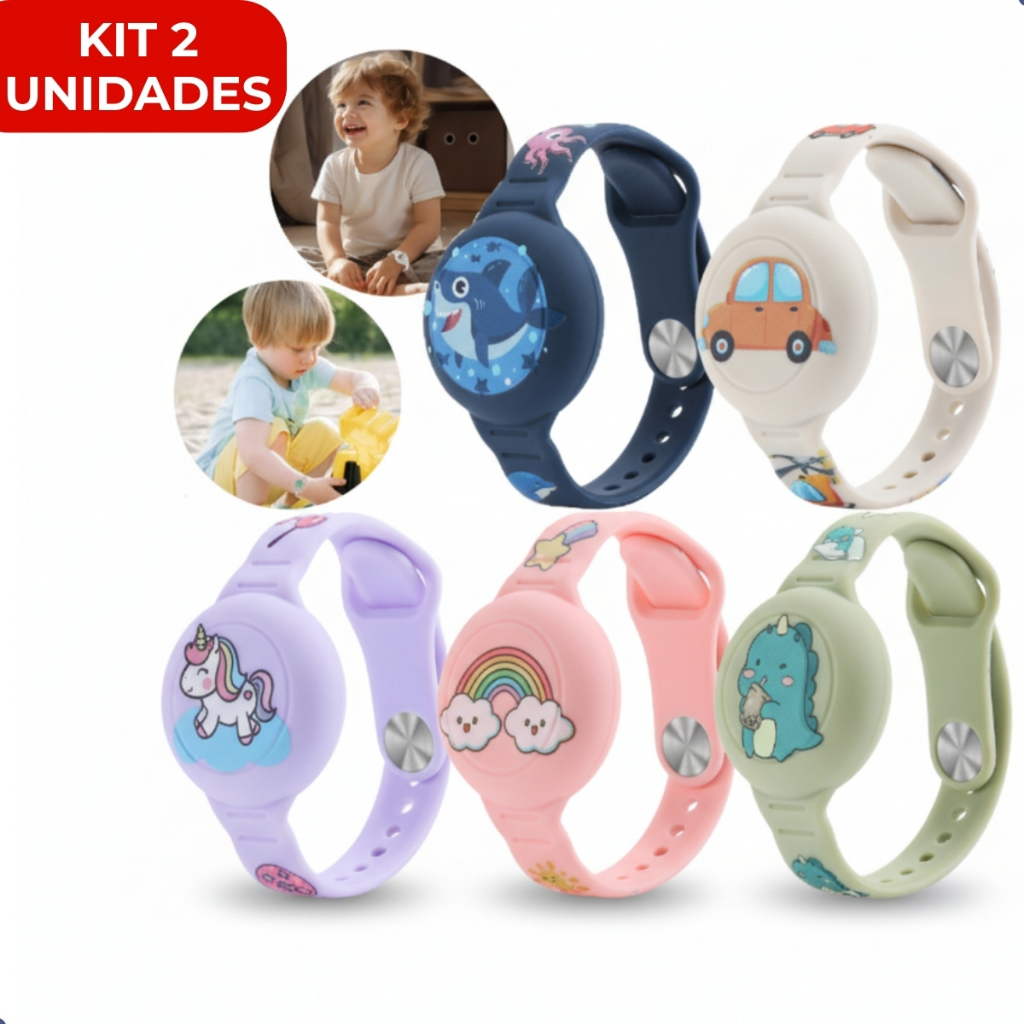 Kits Pulseiras Para AirTag Infantil Localizador Ra