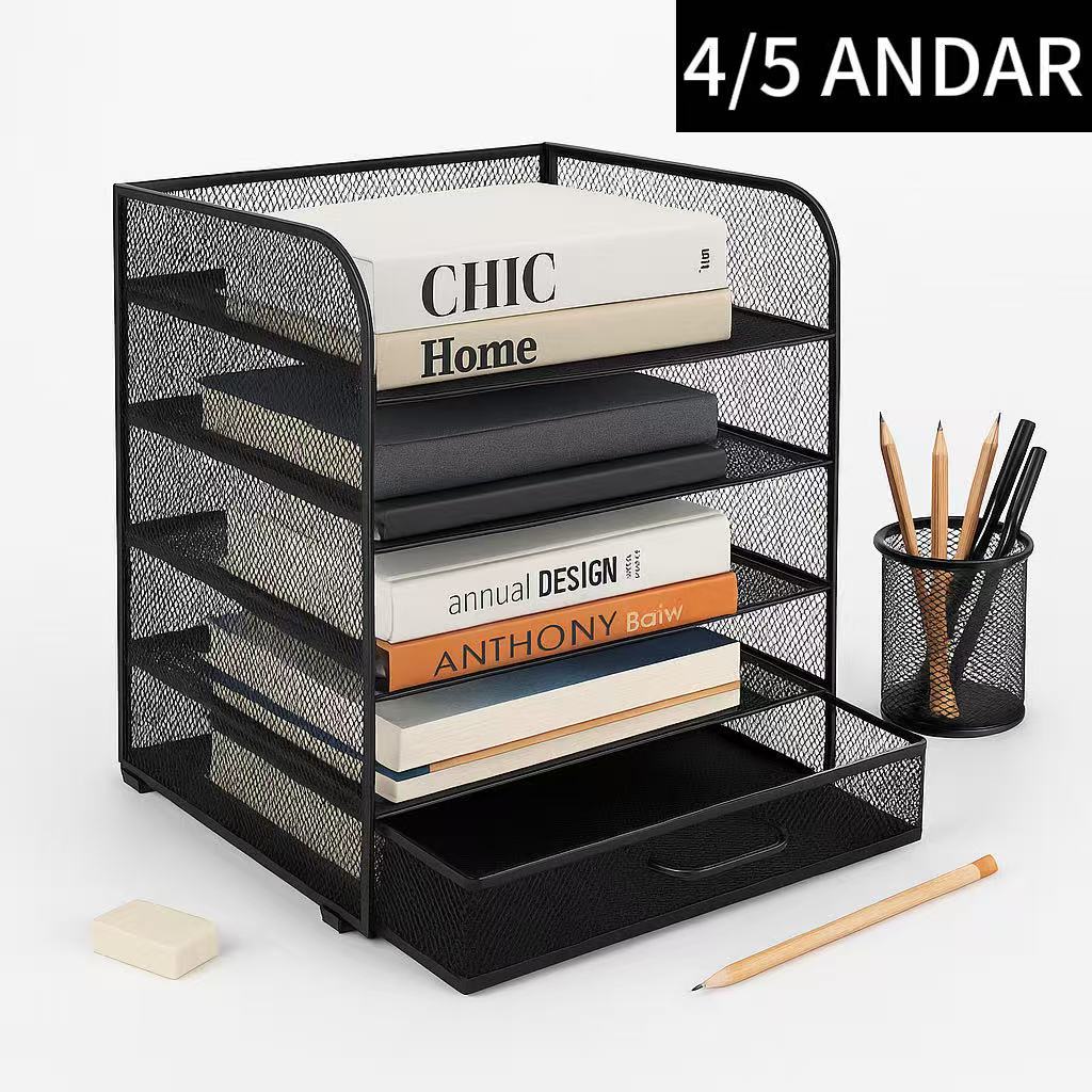 Organizador de Mesa Documento Bandeja Aramado Port