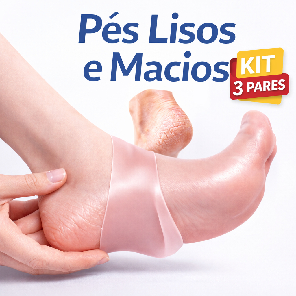 Meia Silicone Hidratante Calcanhar Rachado Pés Se